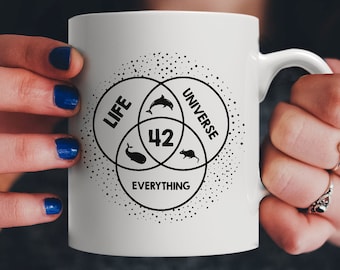 La respuesta al universo de la vida y todo para los hitchhikers que quieren explorar la galaxia: 42 / taza de regalo