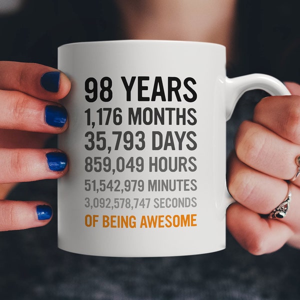 Age 98 Birthday Etsy