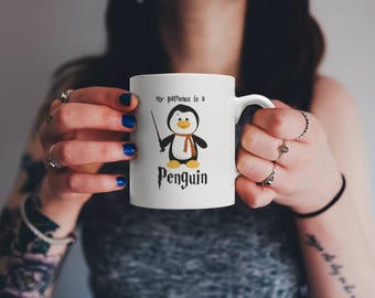Mon Patronus est une tasse de pingouin | Mignon et joli, bébé pingouin amoureux cadeau - Potter Mug