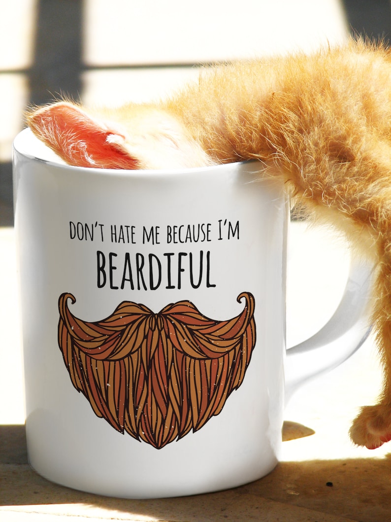 Funny Beard Gift Don't Hate Me Because I'm Beardiful Etsy