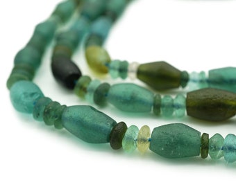 Afghani Ancient Roman Glass Tube Beads (6-7mm) Recycled Roman Glass Tube Beads from Afghanistan Wholesale (2014F556) 15.5" Full Strand