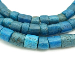 Old Large Blue Grambe Venetian African Beads (8-10mm) Vintage African Trade Beads - Over 400 Years Old Tribal Beads (2138F028) Old
