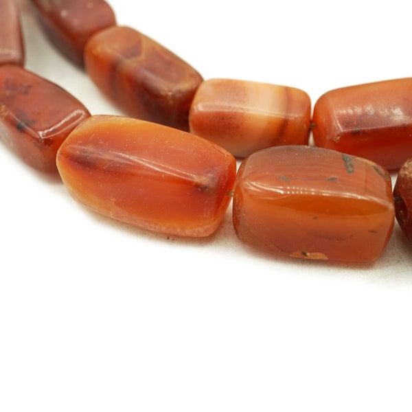 Large Vintage Carnelian Beads from Djenne, Mali (9-16mm) Antique African Tribal Ancient Stone Trade Beads (2347A518) Rustic