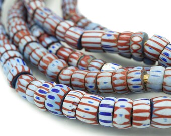 7 piece beads Antique trade Beads Ghana beads 17-19 mm x 8-11 mm 18JH handmade beads original Murano trade beads West Africa