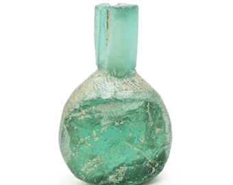 Afghani Ancient Roman Glass Bottle Vessel (1.75"x1.25") Recycled Roman Glass Perfume Vessel from Afghanistan Wholesale (2364A029) Bottle