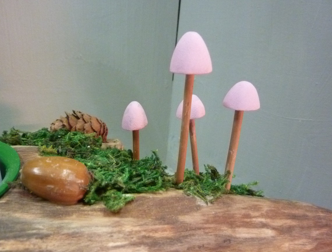 Champignons en bois faits à la main sur le bois flotté avec le | Etsy