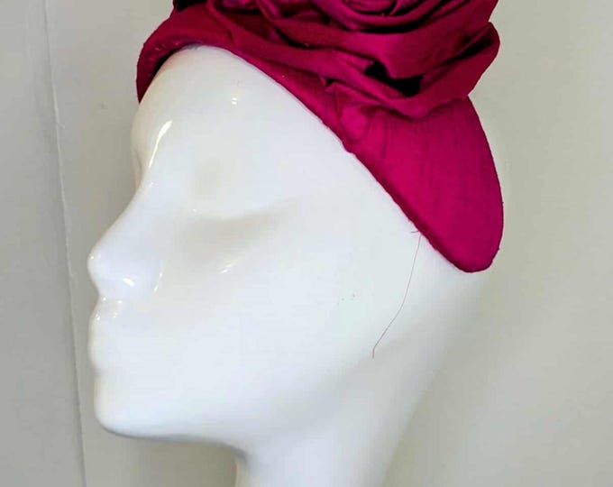 Handmade Pink Silk bandeau hairband - Ascot Races