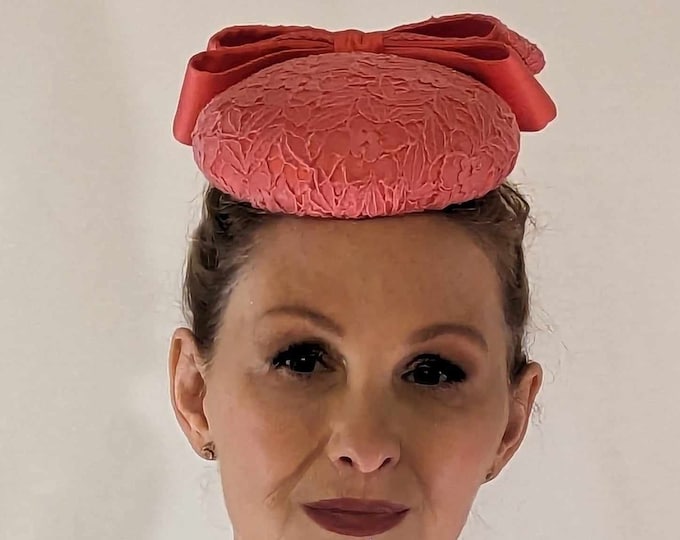Pillbox button hat,  races, ladies day, weddings, Mother of the bride,vintage styling,, cocktail parties