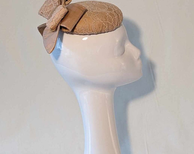 Statement silk pillbox hat, races, weddings, Mother of the bride ,christenings, cocktail parties