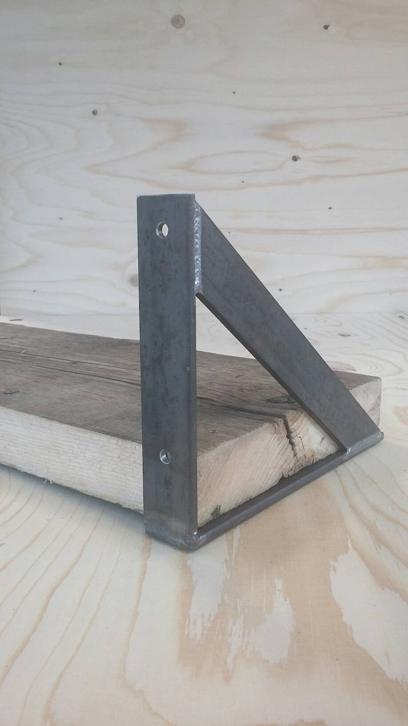 Shelf Brackets Industrial Steel Modern Raw Finish 200 X 150 Etsy UK