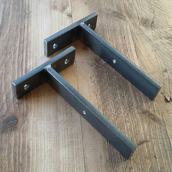 Steel Shelf Bracket. T Bracket Industrial Modern Minimal. Raw Etsy