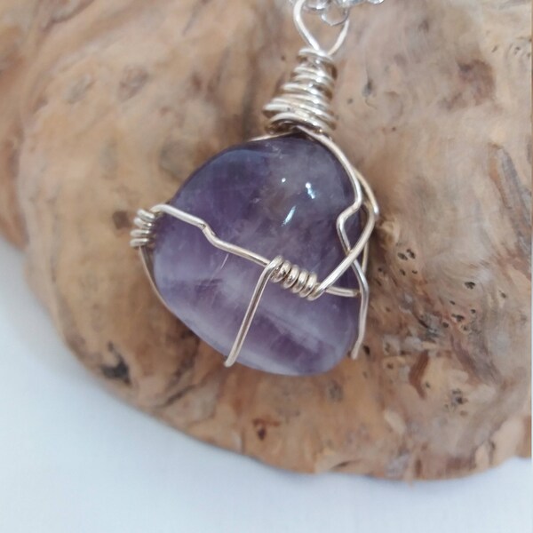 Amethyst Wire Wrapped Necklace