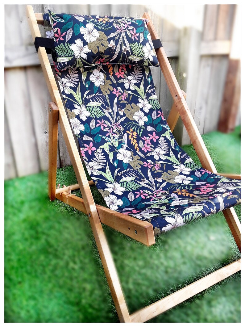 NEW Hardwood Garden Deck Chair Beach Wooden Deckchairs With Etsy
