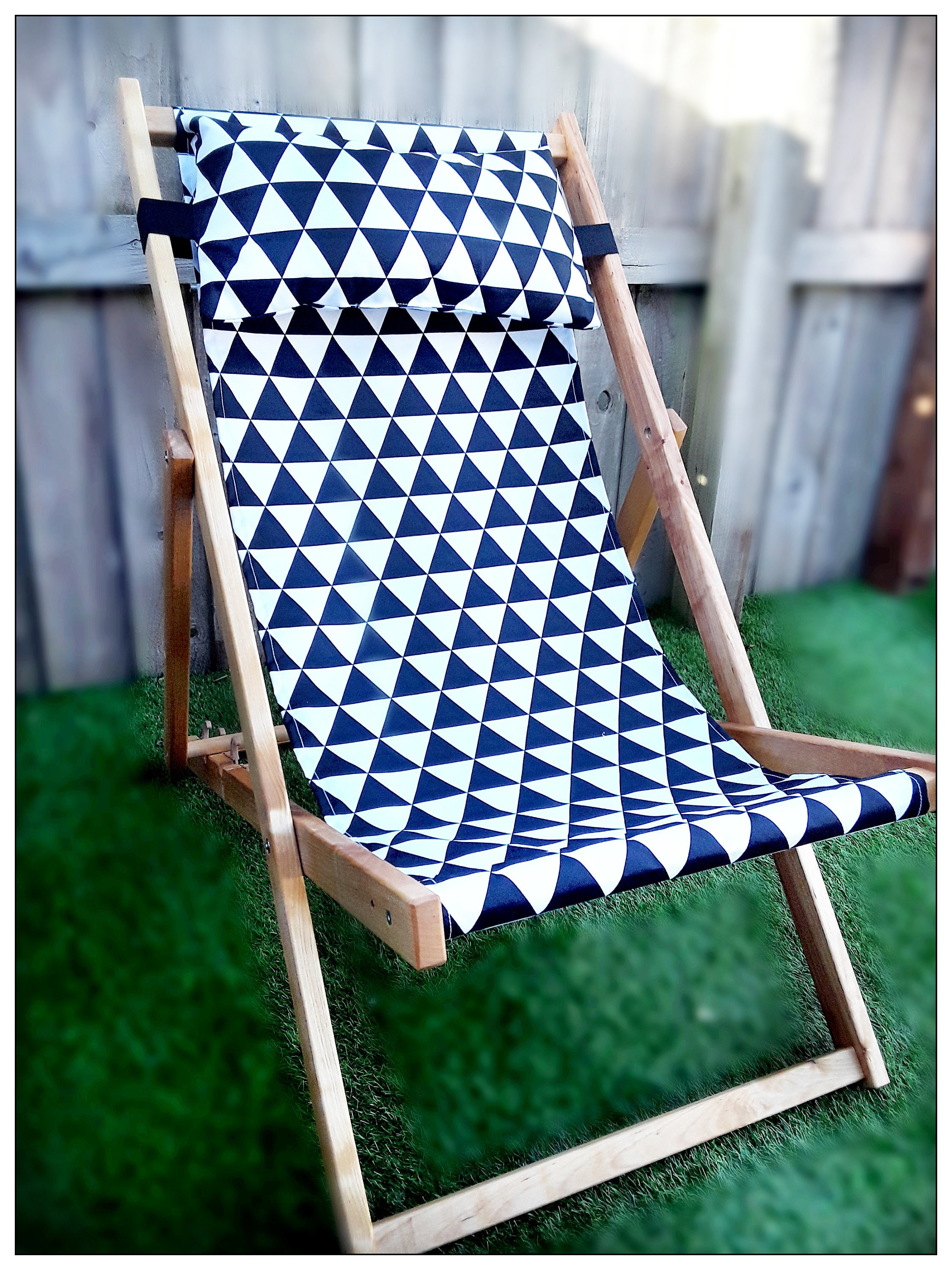 Nuevo Silla de cubierta de jardín de madera de madera | Etsy