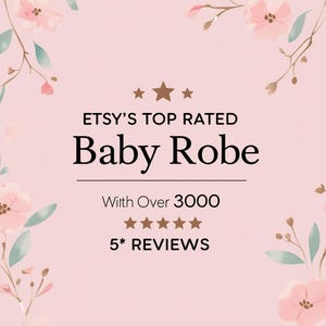 Personalised Baby Robe – Soft Polyester, Custom Name Hooded, Newborn to Toddler, Gift-Ready Keepsake image 3