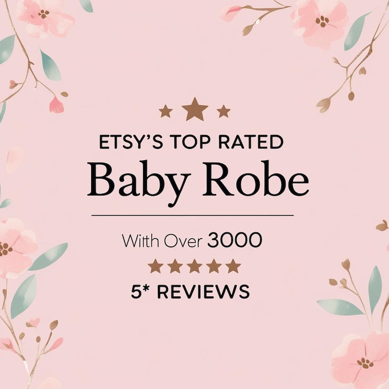 Personalised Baby Robe – Soft Polyester, Custom Name Hooded, Newborn to Toddler, Gift-Ready Keepsake image 3