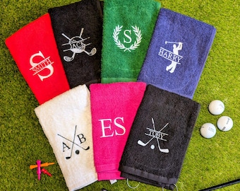 Personalised Embroidered Golf Towel Luxury 550 GSM Cotton Gift AccessoryLovers Club, Golf Ball