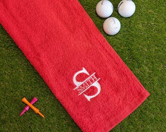 Personalised Embroidered Golf Towel Luxury 550 GSM Cotton Golf Gift Golf Accessory Perfect for Golf Lovers Club, Golf Ball