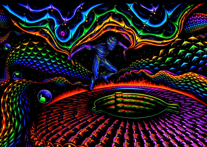 PSYCHEDELIC BACKDROP Projectors Black light Etsy