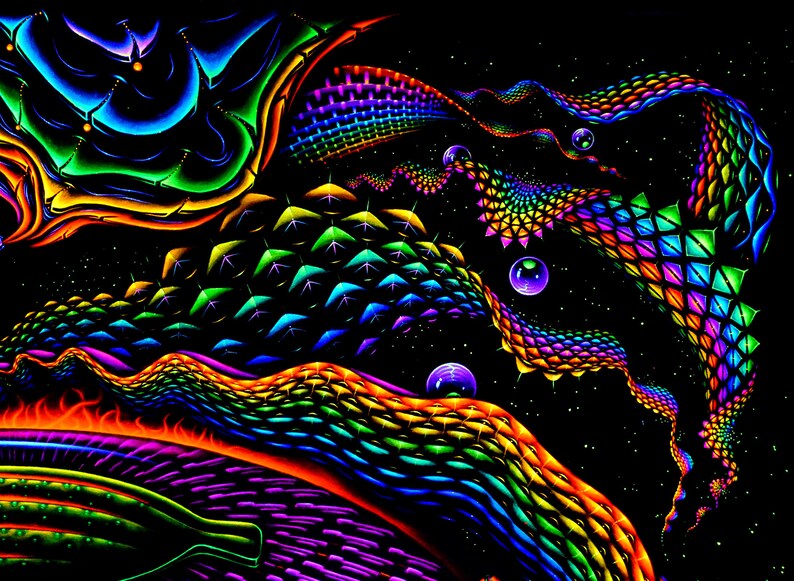 PSYCHEDELIC BACKDROP Projectors Black light Etsy