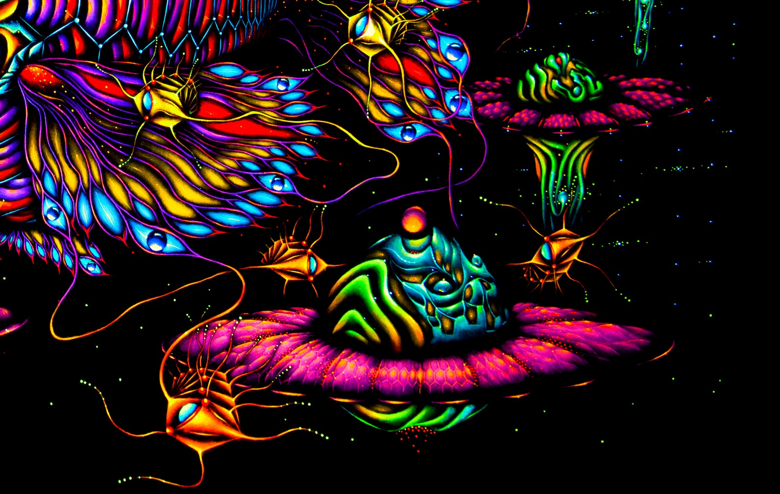TAPESTRY WALL HANGING Space Spawn Blacklight | Etsy
