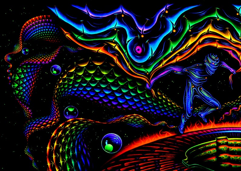 PSYCHEDELIC BACKDROP Projectors Black light Etsy