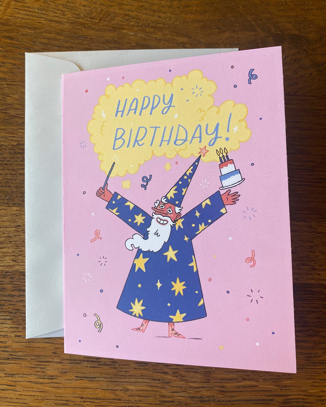 Wizard Birthday Card - Etsy