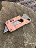 The AVIS-PRY Titanium Tool Companion and Utility Knife, EDC Utility Blade With Copper Face 