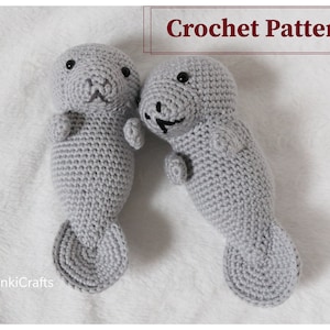 Crochet Manatee Pattern (Digital Download): Amigurumi Manatee