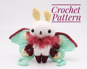 Asra the Luna Moth Crochet Pattern (Digital Download)