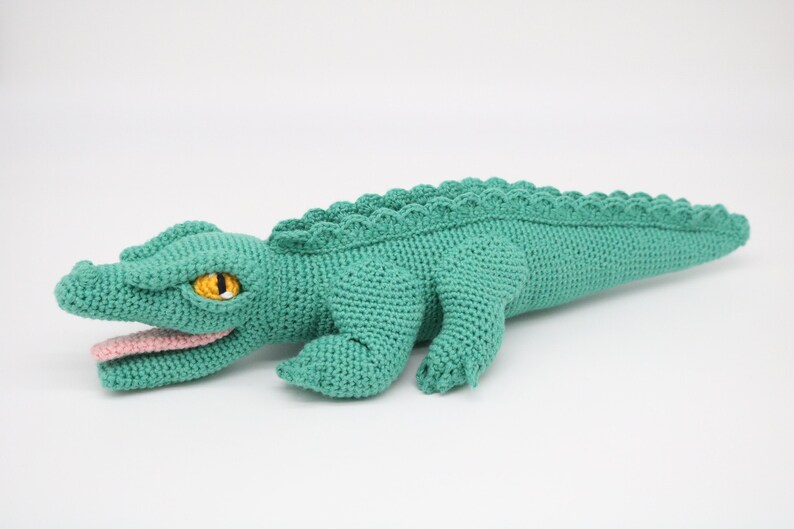 Baby Appleton the Alligator Crochet Doll Amigurumi Alligator Crochet Alligator Alligator Doll image 1