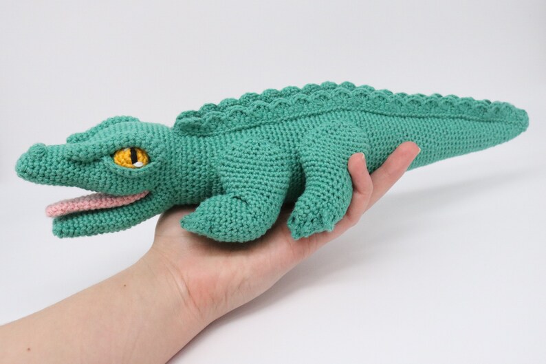 Baby Appleton the Alligator Crochet Doll Amigurumi Alligator Crochet Alligator Alligator Doll image 5