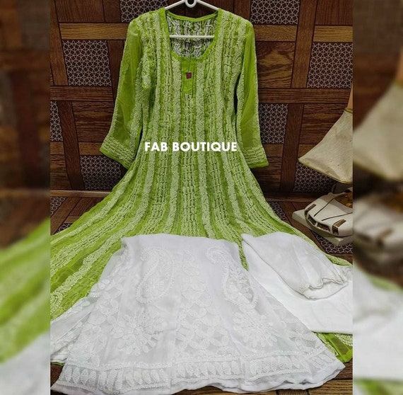 Chikankari Co-ords Set Online | Shop Hand Embroidered Chikankari Co-ord sets  - House Of Kari (Chikankari Clothing)