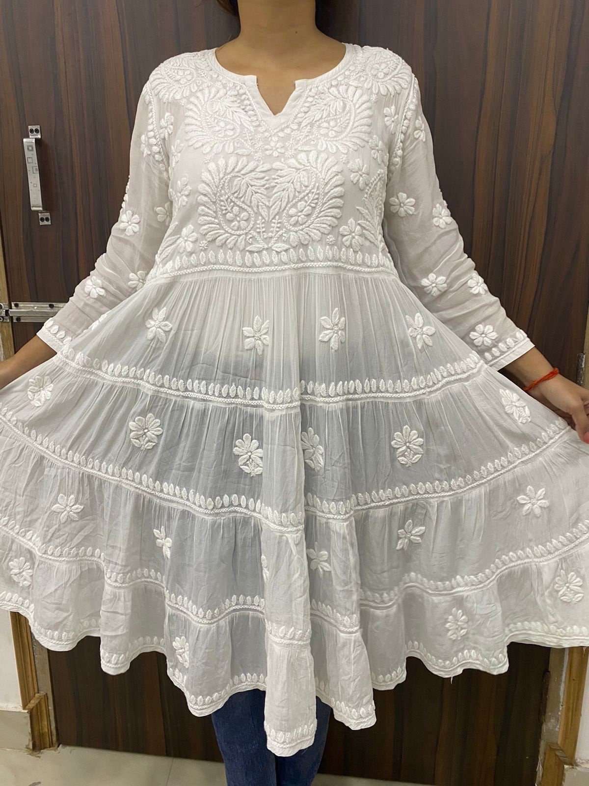 Discover more than 203 chikankari frock kurti