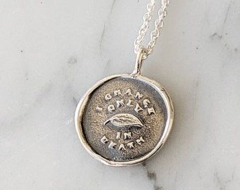 I Change Only In Death Wax Seal Necklace