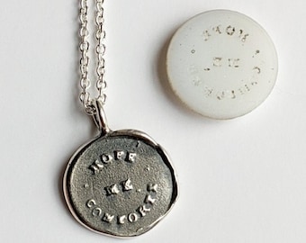 Hope Comforts Me Wax Seal Necklace