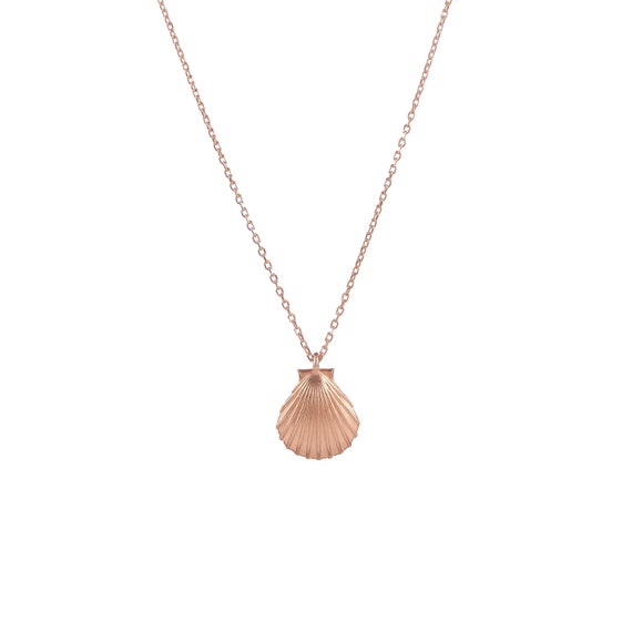 Rose gold shell best sale necklace