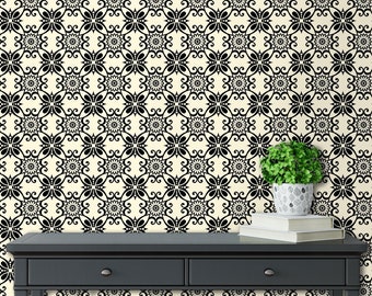 Dark Floral Wallpaper, Victorian Wallpaper, Peel and Stick Wallpaper, Vintage Wallpaper, Geometric Wallpaper, Fabric Wallpaper