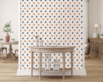 Geometric Wallpaper, Kid's Room Wallpaper, Peel and Stick Wallpaper, Girl Room Wallpaper, Kid's Nursery Wallpaper, Fabric Wallpaper
