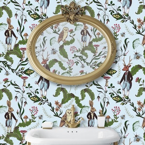 Chinoiserie Wallpaper, Antique Wallpaper, Fairytale Wallpaper, Victorian Wallpaper, Peel and Stick Wallpaper, Fabric Wallpaper