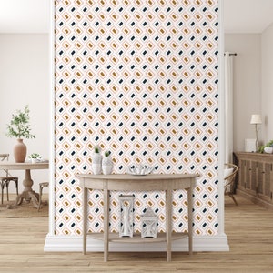 Geometric Wallpaper, Kid's Room Wallpaper, Peel and Stick Wallpaper, Girl Room Wallpaper, Kid's Nursery Wallpaper, Fabric Wallpaper