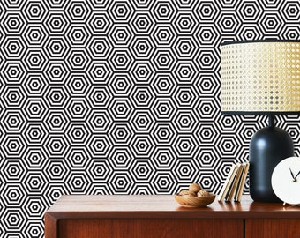 black and white retro wallpaper