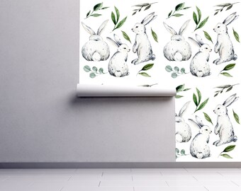 Rabbit Wallpaper Etsy Rabbit Wallpaper Etsy