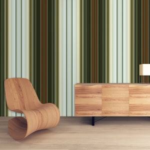Retro Wallpaper, Mid Century Wallpaper, Vintage Wallpaper, Peel and Stick Wallpaper, Green Wallpaper, Fabric Wallpaper