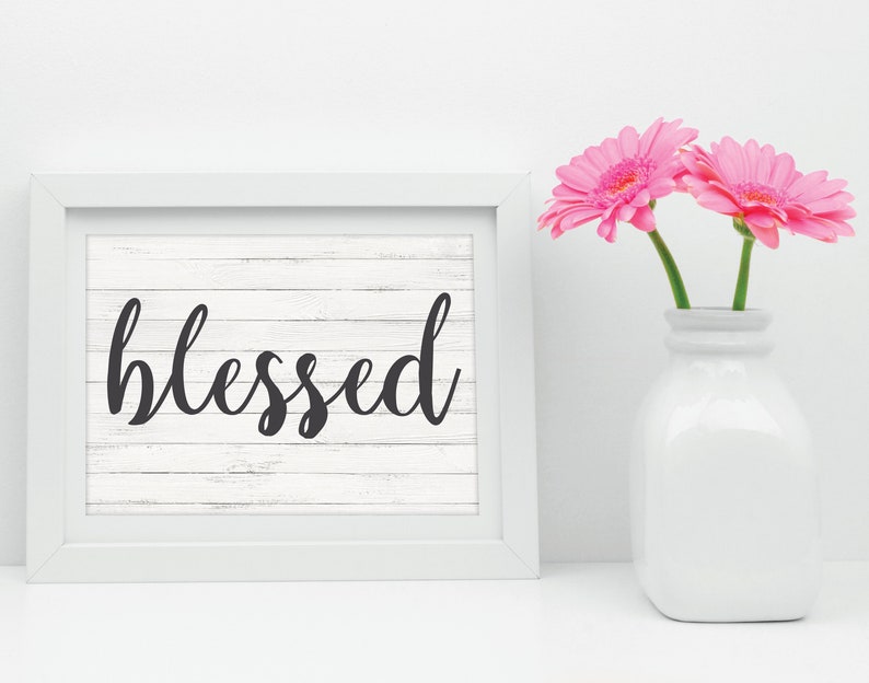 Blessed Sign Farmhouse Decor Rustic Country PRINTABLE | Etsy