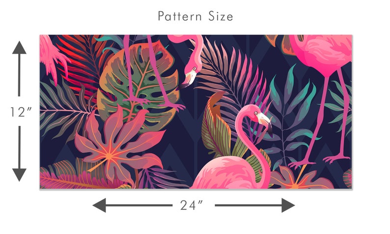 Vintage retro 80s flamingo fabric peel and stick wallpaper