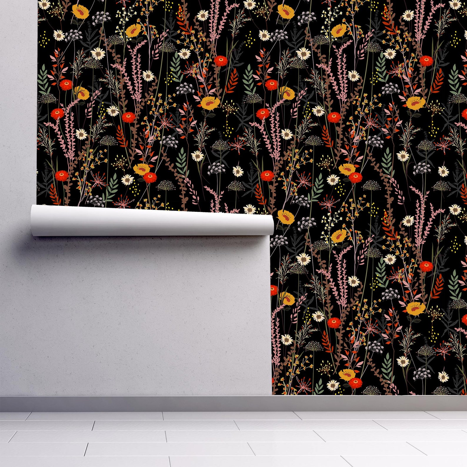 Moody Wallpaper, Botanical Wallpaper, Dark Floral Wallpaper, Victorian
