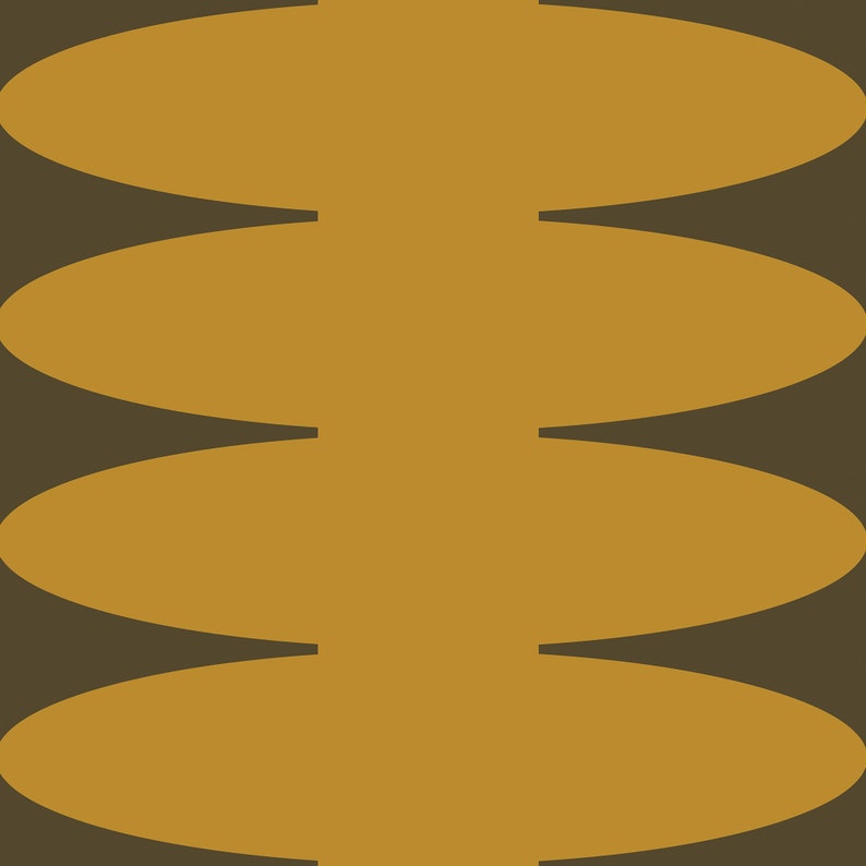 Retro Wallpaper Midcentury Wallpaper Orange Wallpaper Peel Etsy