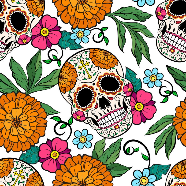 Skull Wallpaper, Gothic Wallpaper, Skeleton Wallpaper, Sugar Skull