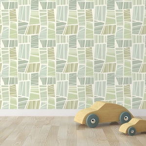 Tribal Wallpaper, Scandinavian Wallpaper, Peel and Stick Wallpaper, Boho Wallpaper, Boy Nursery Wallpaper, Fabric Wallpaper